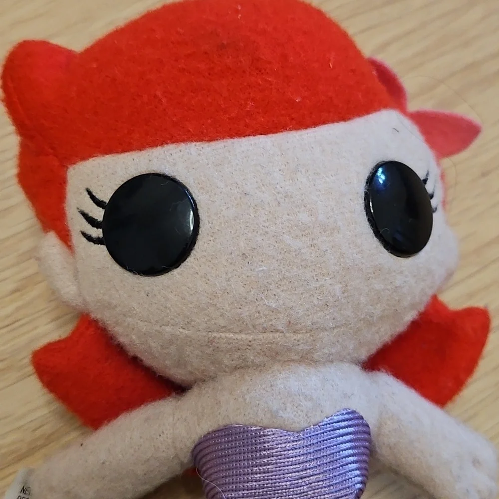 Funko Red-Haired Mermaid Plush with Purple Top and Green Tail